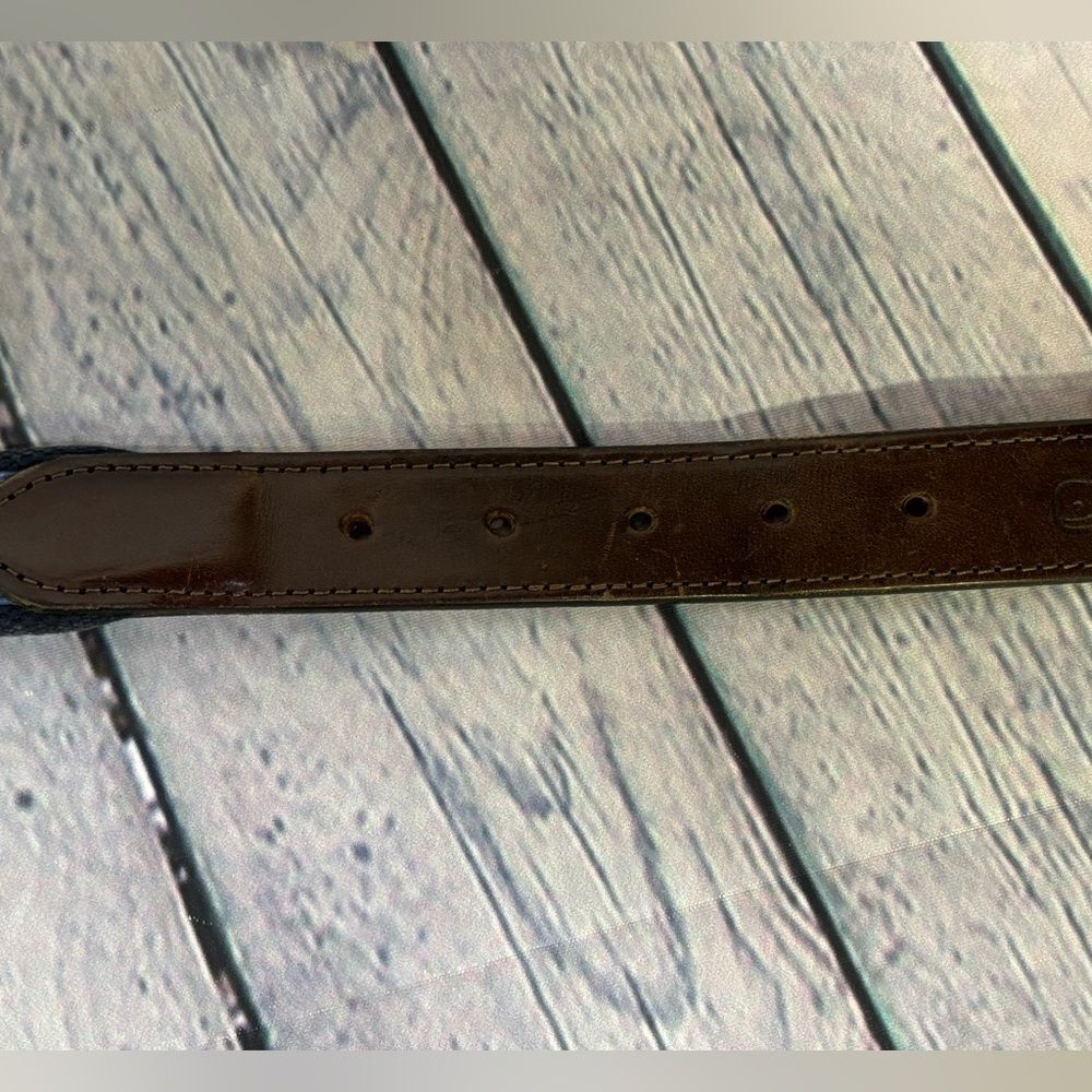 Vineyard Vines Sportfisher Canvas Leather Preppy Nautical Casual Club Belt 34 - Picture 10 of 10